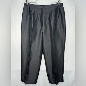 Talbots Black‎ Silk Ankle Pants Lined Sz 14W